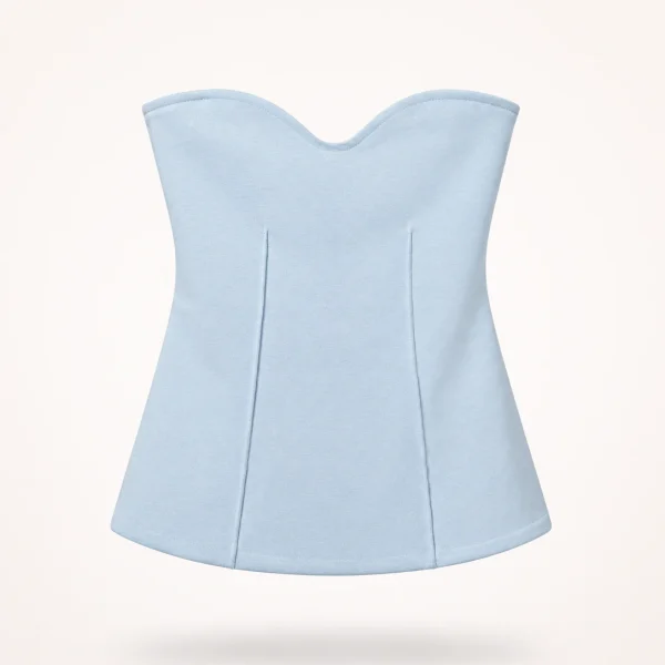 قیمت و خرید تاپ دکلته 17624 آبی kelley boutique