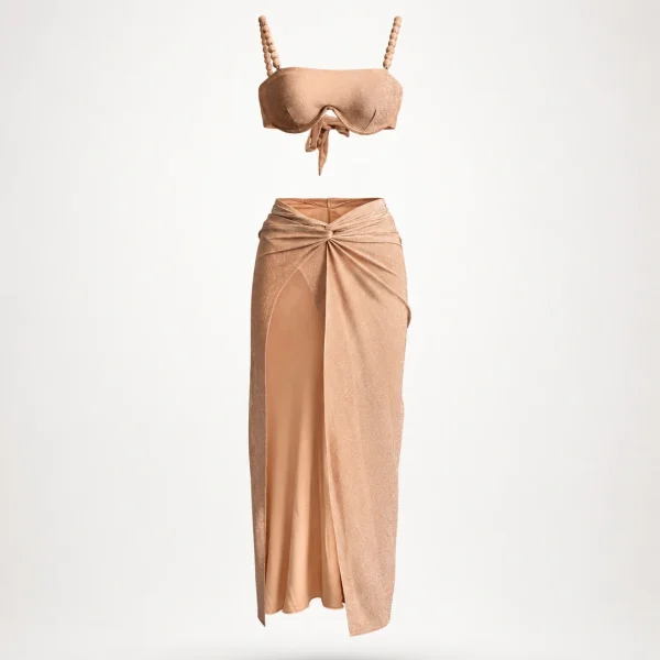 خرید بیکینی 3 تیکه 5617 بژ kelley boutique